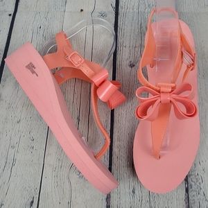 GAP | Eva Bow thong wedge sandals